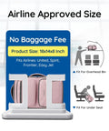 Under Seat Personal Item Bag For Travel TSA Approved 18x14x8 Inches With Water Bottle Pocket And Shoe Compartment Fits 15.6-Inch Laptop Pink