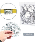Built Like A Tank Rock Solid Polyester Strapping Half Inch By Three Twenty Feet Roll Offering Seventeen Sixty Five Pound Pull Power With One Hundred Steel Seals For Easy Outdoor Tying Work, 100 steel seals in bag.