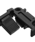 Push On Quick Fitting Furniture Panel Clips 12 Pcs one hand connectors close-up view black plastic material