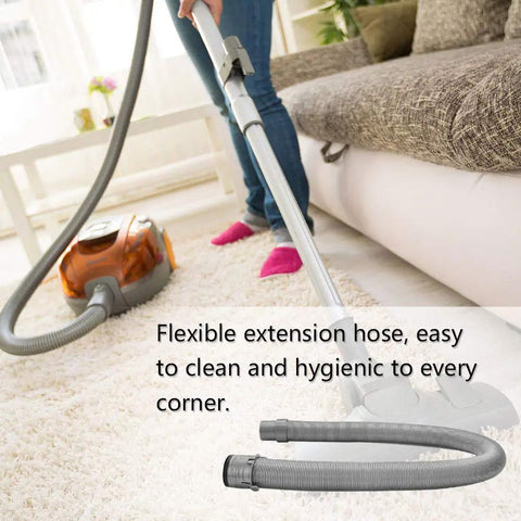 Person using Replacement Vacuum Hose For Navigator Series No Sweat Easy Install Durable Flexible Hose Fits NV22 NV44 NV46 NV60 NV70 NV80 NV355 UV400 UV410 1114FC 1114FJ 162FFJ.