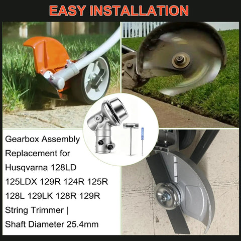 Bevel Gearbox Assembly For 25.4mm Shaft Trimmer Heads With 10 Tooth Bevel Gear, Beefy Replacement Part 530096295 shown on trimmer