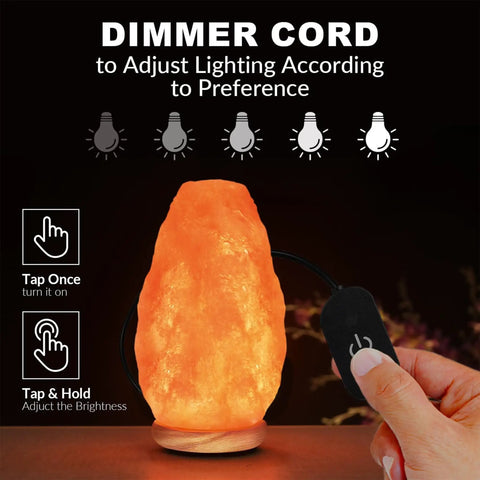 Himalayan Glow Natural Pink Salt Lamp Hand Mined In The Himalayan Mountains Crystal Night Light With ETL Brightness Dimmer Switch