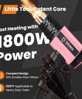 1800W Heat Gun With Stepless Temperature Control And Dual Airflow Compact Heavy Duty Hot Air Gun in hand showing flame