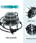 Front view of YQAUCES 513188 wheel hub bearing assembly with ABS, 6-lug