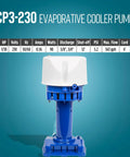 Evaporative Cooler Pump For Swamp Coolers And Lab Water Circulation 230 Volt 563 Gallons Per Hour front view