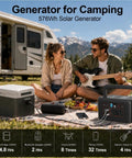 Kick Back With This 650W Portable Power Station, 576Wh LiFePO4 Battery, Fast Solar Generator For Camping, couple enjoying gadgets outdoors.
