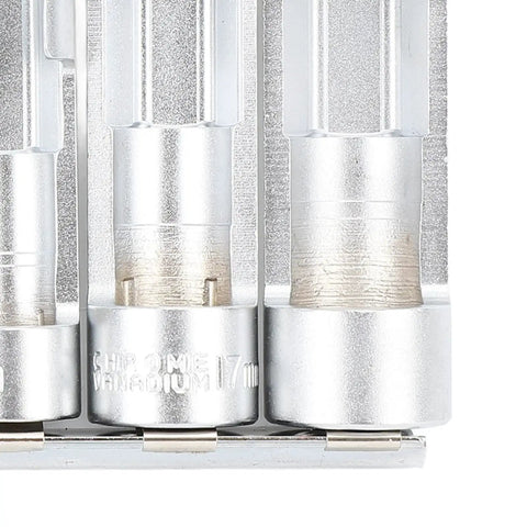 3 close-up oxygen sensor sockets from the 7 Piece Oxygen Sensor Socket Wrench Set And Cr Alloy O2 Removal Tool Kit.