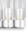 Pro Grade 7 Piece O2 Sensor Socket Set With Cross Hole Design For Rapid Oxygen Sensor Extraction showing silver chrome vanadium sockets.
