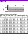 Pro Grade Stainless Steel Cylindrical Locking Pins Assortment Kit With M4 M5 M6 M8 Sizes For Precision Locating And Assembly Dowel Fasteners In Handy Organizer Case 20 To 150 Pieces size chart showing pin diameter d and length L