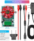 Beefy Electronic Load Tester USB Power Test Rig 150W 200V 20A Resistor Load Adjustable Constant Current Battery Capacity Discharger Module Intelligent Discharge Safe Startup And Warning Features, 156x96 mm with cables and adapter