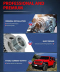 Infographic showing benefits of 11240 Alternator Replacement For 2007 Chrysler Aspen 2007 Dodge Durango, including installation and performance.