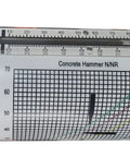 Close-up of Pro Grade Concrete Rebound Hammer for On Site Strength Testing 10 to 60 MPa Range ASTM C805 Compliant Gauge