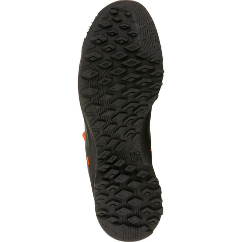 Men's Wildfire Canvas Hiking Shoe In Bungee Cord Black sole tread detail, Size 11 M for rough trails and alpine adventures