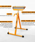 Badass Heavy Duty Roller Stand With 3 In 1 Adjustable Head And 250 Lbs Capacity Chrome Steel Workhorse Pro showing adjustable height and steel frame.