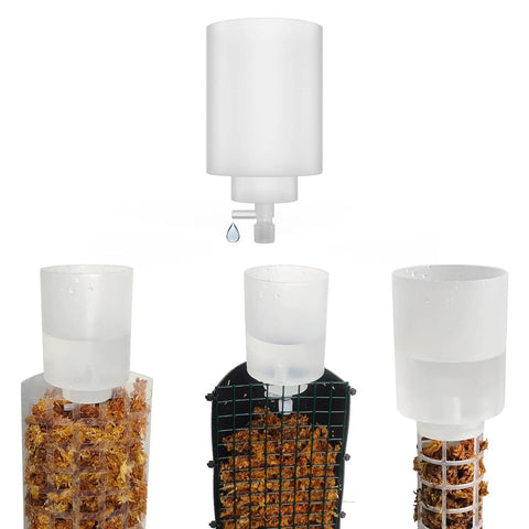 Adjustable Moss Pole Watering Dripper Pro With Flow Control For Precise Moss Pole Irrigation Set And Forget Slow Release Self Watering Spikes For Plant Watering Globes Alternative Great For Monstera And Epipremnum Includes 2 White on moss poles