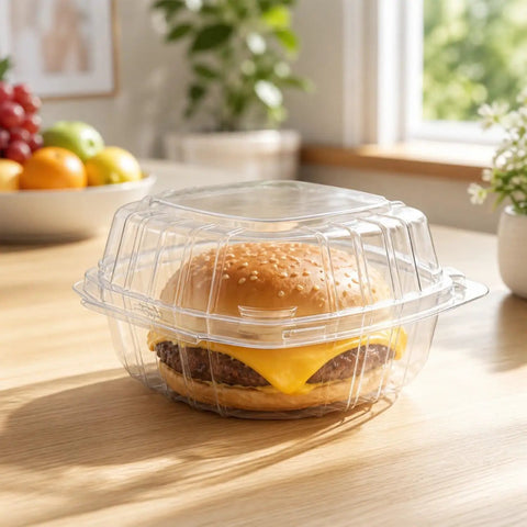 Snag This 50 Pack Super Sealed Hinged Food Containers With Secure Flip Top Lids For Cake Slices Pastries And Quick Bites Totally Leak Proof Square Clamshell Boxes For On The Run Delivery