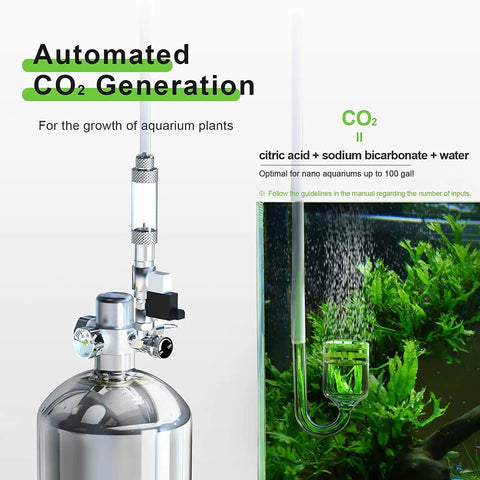 Pro Grade 5.5L Aquarium CO2 Generator System With Regulator And Needle Valve Bubble Counter Stainless Steel DIY Reactor Kit