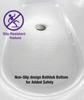 Heavy Duty Acrylic Clawfoot Bathtub Featuring Fly Slipper Contour And Straight Up Brushed Nickel Fixtures Complete No Stress All In One Luxury Home Soak Package non-slip textured bottom for safety.