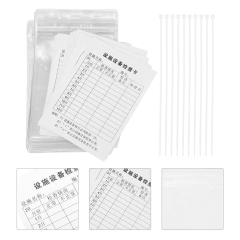 Equipment Inspection Cards Pack 20 Sets With Waterproof PVC Sleeve Safety Tags For Industrial Maintenance And Scaffold Inspections
