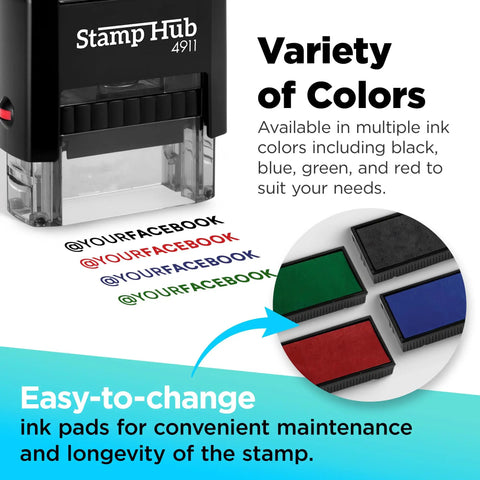 Self Inking Personalized Name Stamp For Office Use With Custom One Line Text Dope Ink Color Swaps Bold Text Option