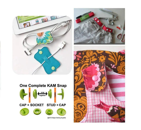 Plastic Snap Set With 420 Pieces In 14 Colors Size 20 T5 Glossy Round Fasteners used on clothing and crafts, no-sew closures.