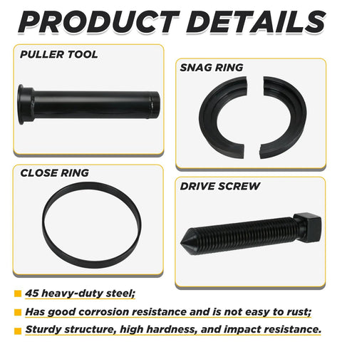 Durable Transmission Input Shaft Bearing Puller Tool Kit Compatible With Eaton Fuller Transmissions tool components overview.