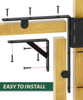 Beefy Heavy Duty Anti Sag Gate Kit With Gate Latch 120 Pound Capacity Twin Pack Triangular Steel Frame Bracket Set installation