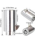 Heavy Duty Vending Machine Lock And Key Set, Two Pack Keyed Alike For Soda And Snack Machines, Fits Coke And Pepsi Vending Units, All Metal Alloy Steel Construction, Rust Resistant, Includes Six Keys, showing dimensions