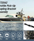Outboard Throttle Carburetor Linkage Coupler Fits Mercury 1970 1988 80 150HP Boats Plug And Play Replacement Part Number 53720A2 53720 black throttle linkage coupler for Mercury outboard engines