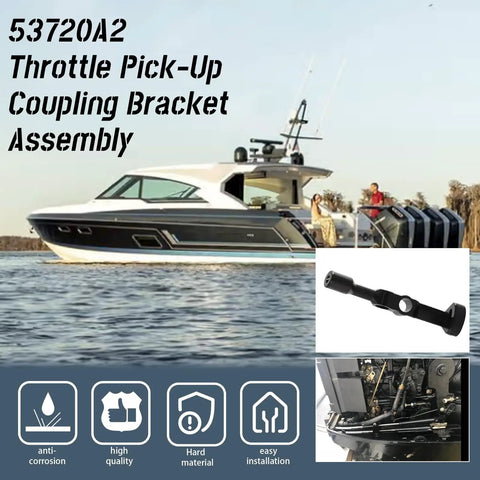 Outboard Throttle Carburetor Linkage Coupler Fits Mercury 1970 1988 80 150HP Boats Plug And Play Replacement Part Number 53720A2 53720 black throttle linkage coupler for Mercury outboard engines