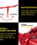 4 Pack Ratchet Chain Binder For 1/4 To 5/16 Inch Chains Heavy Duty Load Binder 2600Lbs Working Load 9200Lbs Break Strength Boomer tutorial