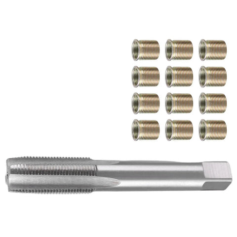Hotty Plug Thread Repair Kit M14 Inserts Plus 16x125 Tap Set Stainless Steel Sparks Hole Fixer For Gas Engines Professional Tool, tap and inserts