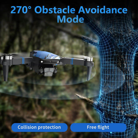 Foldable RC Mini Quadcopter With FPV HD Camera And 90 Degree Adjustable Lens Live Video Brushless Motors 270 Degree Obstacle Avoidance