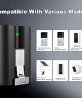 Heavy Duty Rechargeable Battery For Ring Doorbell Camera 2 Pack 7200mAh shown with compatibility for multiple models.
