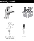 Colony Pro Single Handle Bathroom Faucet With Metal Pop Up Drain 1.2 GPM Brushed Nickel Drip Free Ceramic Disc Valve illustration