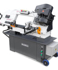 9 Inch Metal Cutting Band Saw With 4 Speed Settings 1.5HP Dual Voltage 115V And 230V Prewired Hydraulic Feed Coolant System