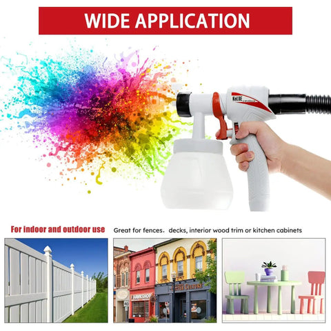 900W Electric Spray Gun With 900 Ml Detachable Cup High Power HVLP Paint Sprayer for Cabinets, Wood Furniture, and Outdoor Projects