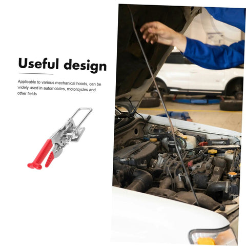 Heavy Duty T-Handle Draw Latch Kit For Car Hoods, Electrical Enclosures, Tool Boxes And More in use on a car hood