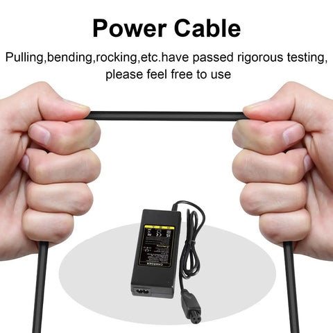 42V 2A 3 Prong Fast Charger Inline Connector For 36V Electric Scooters And Lithium Batteries With 100 240VAC Input Safe Overcurrent And Voltage Protection No Fuss Plug And Play