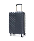 Madison Square Lightweight Hardside Chevron Expandable Spinner Luggage Set With Eight Wheel Spinners And Tear Resistant Interiors