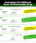 Instruction guide for Hella Tough No Hassle Auto Retract Tie Down Straps Heavy Duty Retractable Ratchet Cargo Belt.