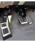 Knockout Clutch Pedal Pads For Vw Touareg 2007 To 2018 showing high-density rubber cover with footrest and gas brake.