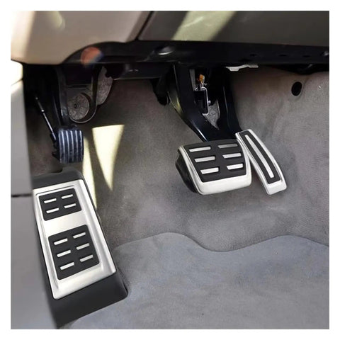 Knockout Clutch Pedal Pads For Vw Touareg 2007 To 2018 showing high-density rubber cover with footrest and gas brake.