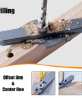Self Centering Dowel Jig Kit With Line Scriber And Drill Guide For Precise Straight Holes Pro Grade used on wood block