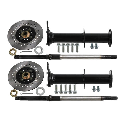 40 Inch Rear Axle Kit Drive Shaft Diff With Brake Disc For Go Karts Golf Carts ATVs And More Heavy Duty 2 Pack shown