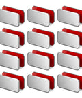 12 Pack No Drill Magnetic Cabinet Door Catch Set, Ultra Thin Adhesive Latch, heavy duty magnetic lock with strong magnet, easy install