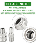12-piece stainless steel pressure washer adapter kit with 3/8 in male quick-connect fittings (front view)