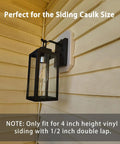 Heavy Duty Siding Mounting Block Kit With Built In Electrical Box For Half Inch Lap Siding, black paintable finish on outdoor wall