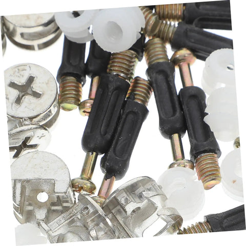 30 Sets Furniture Cam Connector Bolts Kit M6 With Cam Locks for cabinets drawers and wardrobes ideal for DIY projects