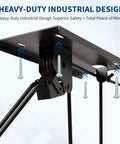 Heavy Duty Garage Ceiling Pulley System For Cargo Boxes And Large Storage Bins Overhead Hoist With 200 Lb Capacity installed view